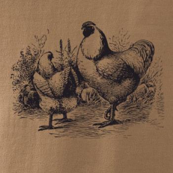 Slepičí rodina malovaná