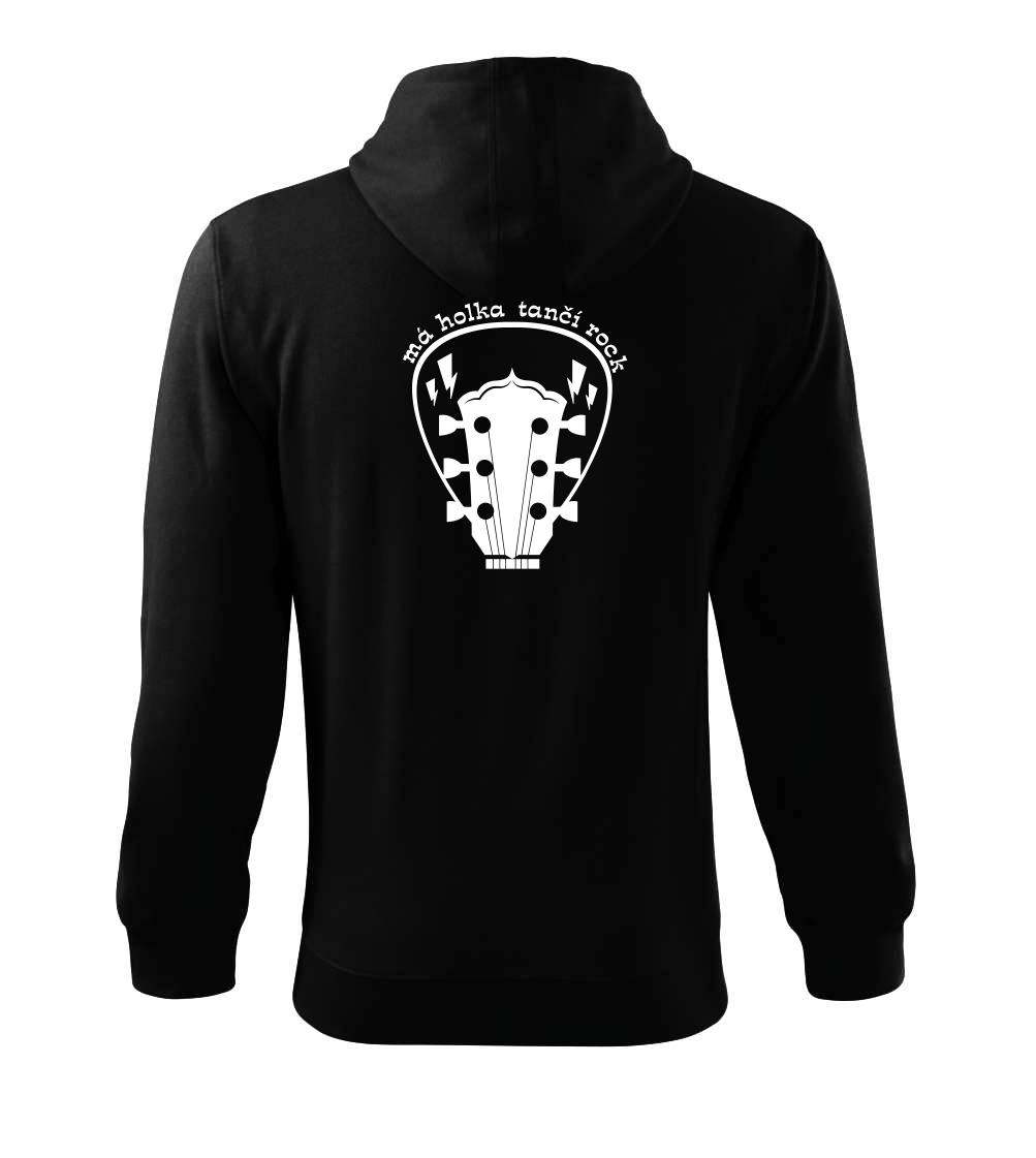 Má holka tančí rock - Mikina s kapucí na zip trendy zipper