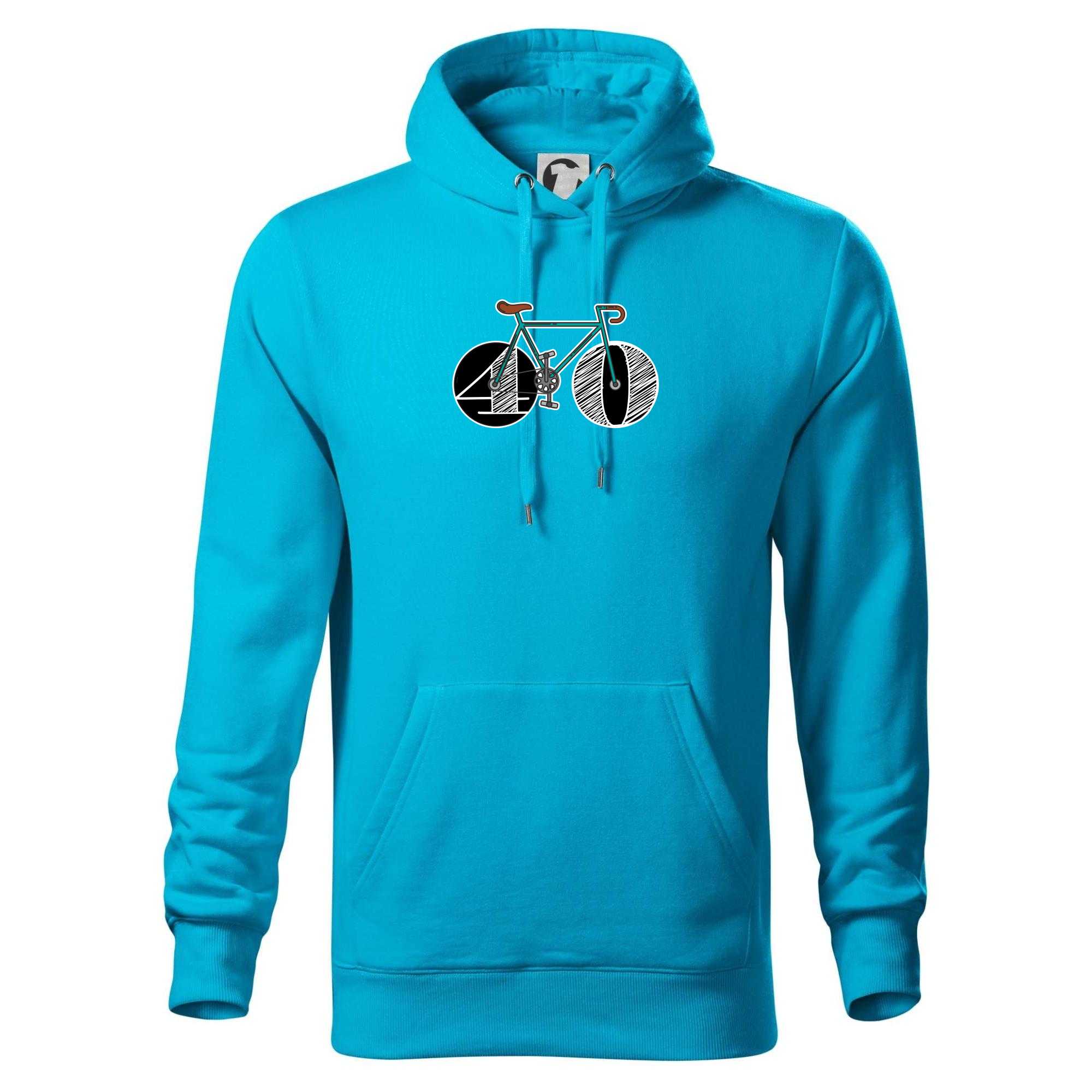 Narozeniny 40 let na kole - Mikina pánská Cape s kapucí - 4XL ( Světlý tyrkys )