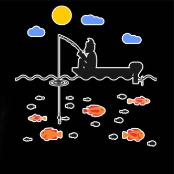 Rybář který má smůlu na loďce