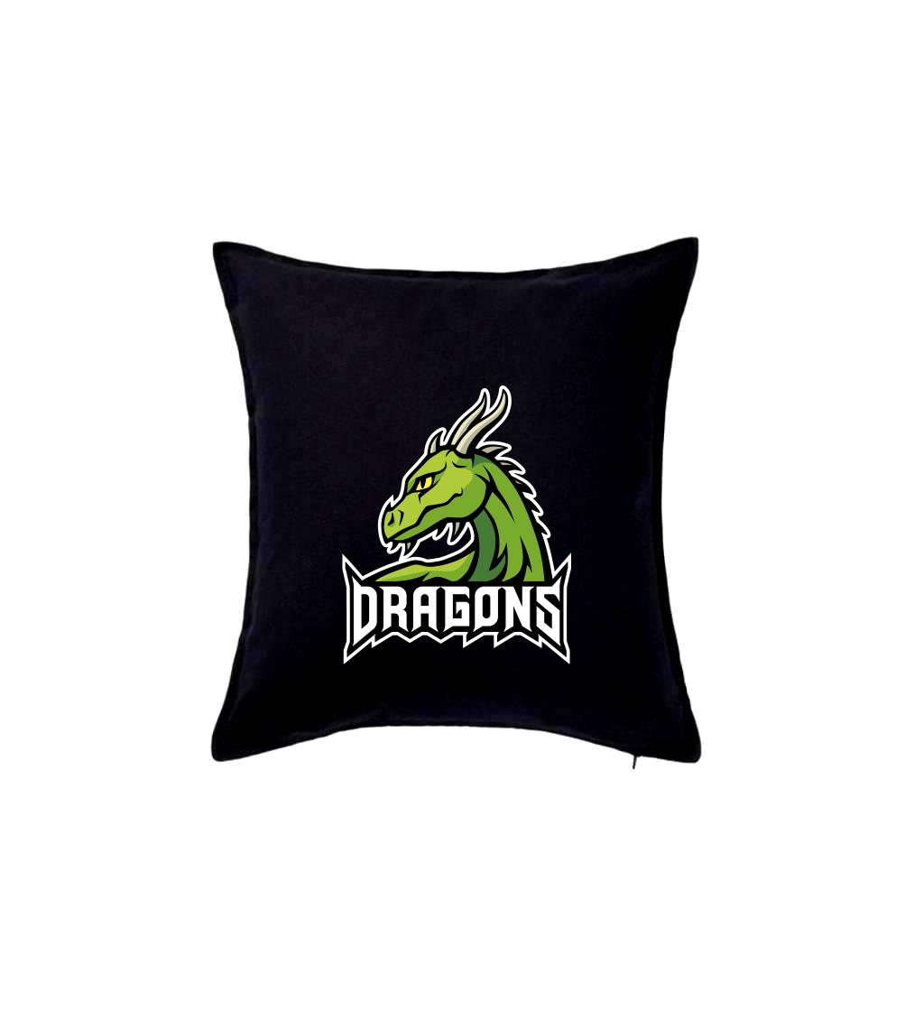 Dragons - logo týmu zelená (Hana-creative) - Polštář 50x50