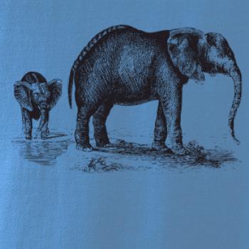 Slonice a slůně kreslené