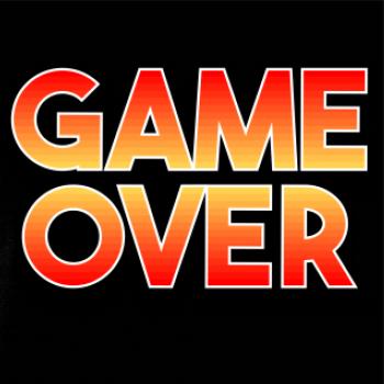 Game over - nápis barevný