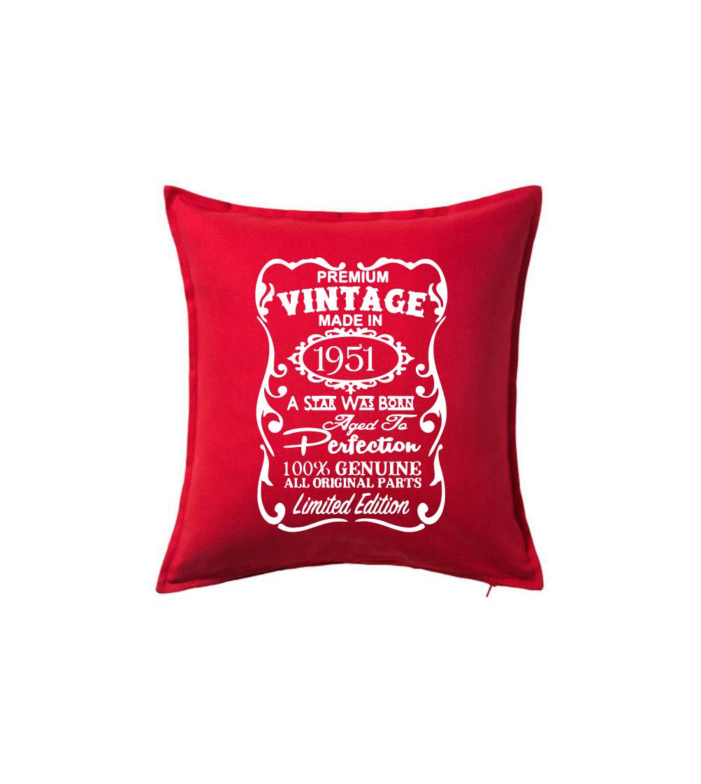 Vintage Etiketa - 1951 - Polštář 50x50