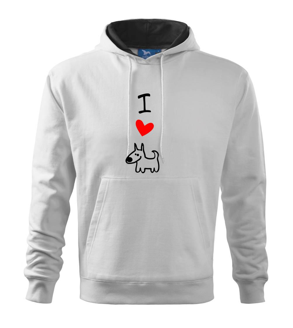 I love dogs - Mikina s kapucí hooded sweater
