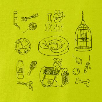 I love my pet - kreslený obrázek