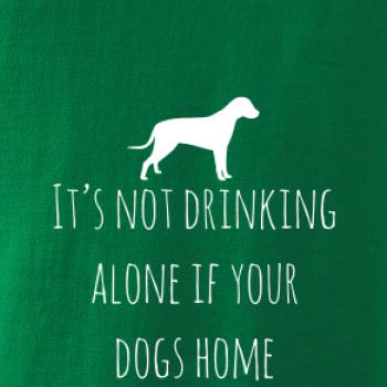It’s not drinking alone if your dogs home