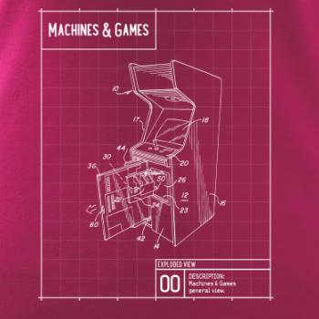 Nákres herní automat otevřený