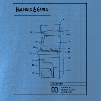 Nákres herní automat zepředu