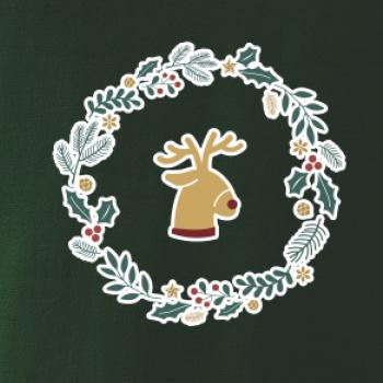 Vánoční věnec se sobem