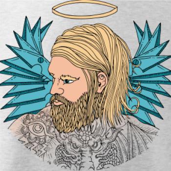 Anděl malovaný - muž (Pecka design)