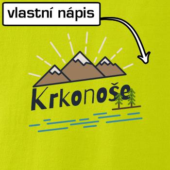Kreslené hory - vlastní nápis