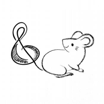 Myš houslový klíč