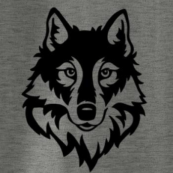 Hlava vlka černobílá (Hana-creative)