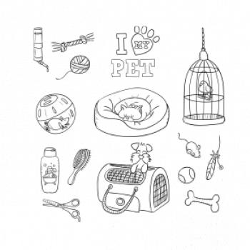 I love my pet - kreslený obrázek