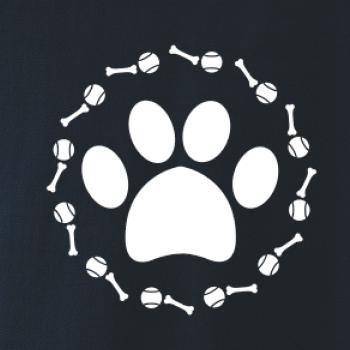 Tlapka míč kost pes