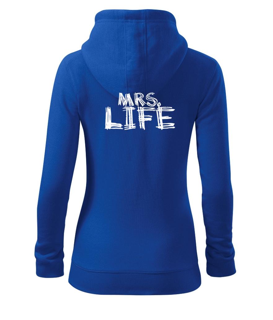 Mr. Good / Mrs. Life - Dámská mikina trendy zipper s kapucí