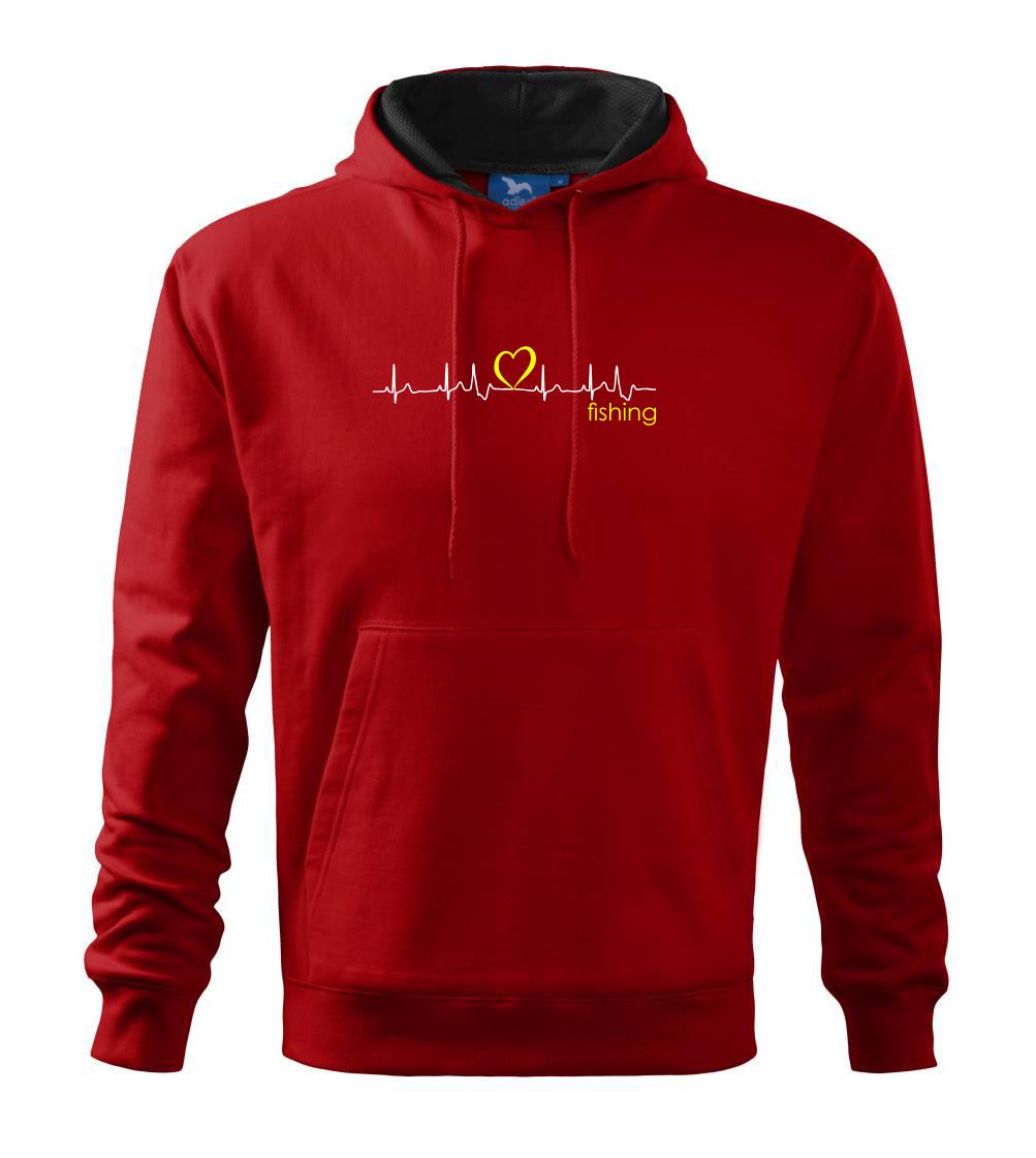 Moje srdce bije pro fishing - Mikina s kapucí hooded sweater