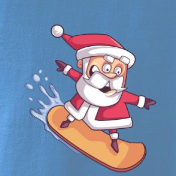 Santa jezdící na snowboardu