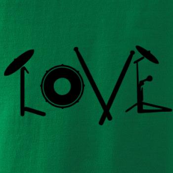 Love bubeník nápis