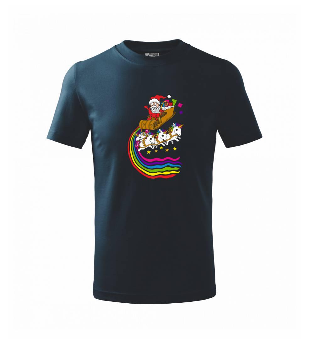 Santa a jednorožci (Pecka design) - Triko dětské basic