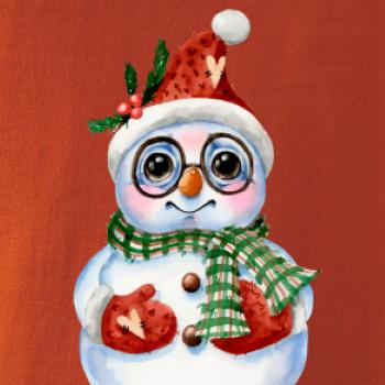 Sněhulák kreslený s brýlemi