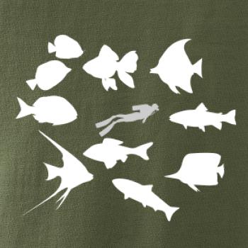 Potápeč ryby čtverec