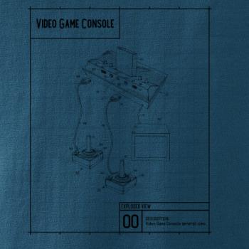 Nákres video game console s joystickem