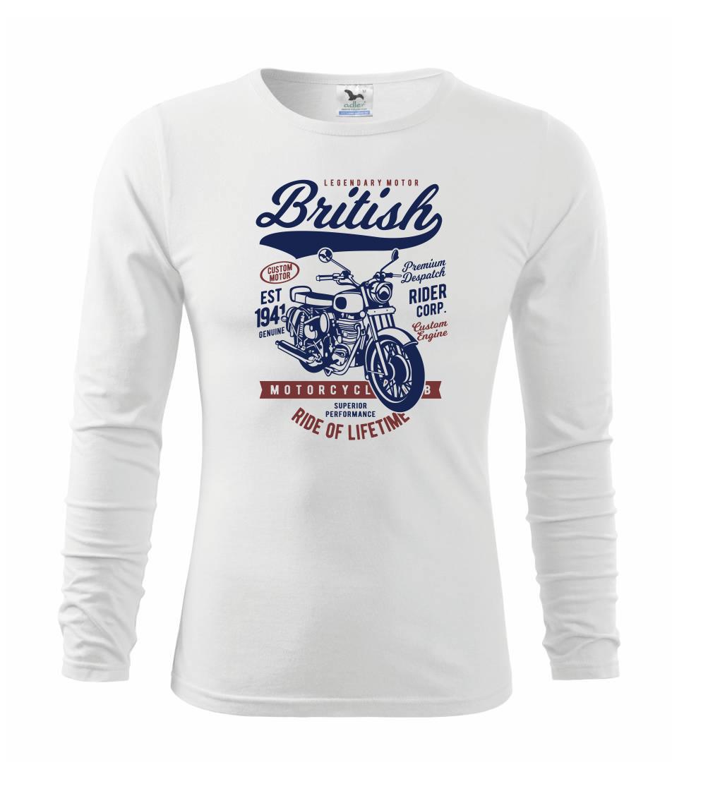 British Motorcycle - Triko dětské Long Sleeve