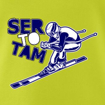 Lyžař ser to tam