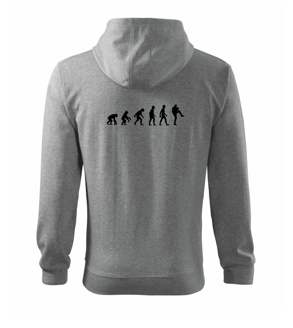 Evoluce baseball nadhazovač - Mikina s kapucí na zip trendy zipper
