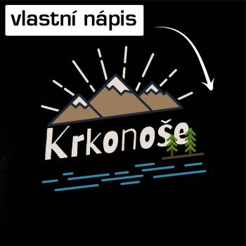 Kreslené hory - vlastní nápis
