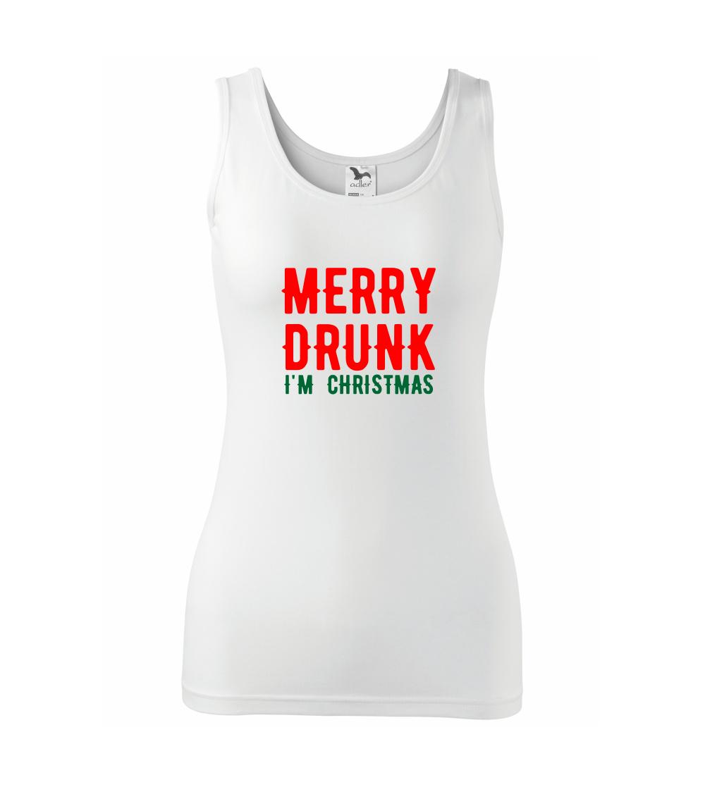 Merry Drunk I\'m Christmas - Tílko triumph