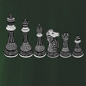 Šachové figurky v řadě - kreslené Šachové figurky v řadě - kreslené