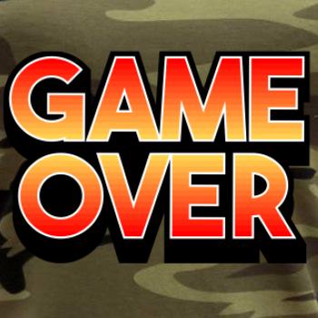 Game over - nápis barevný