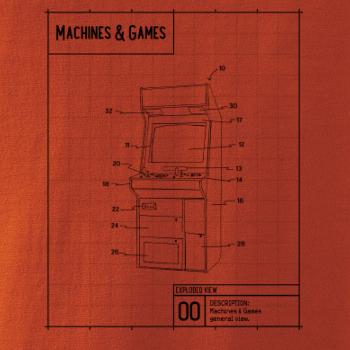 Nákres herní automat zepředu