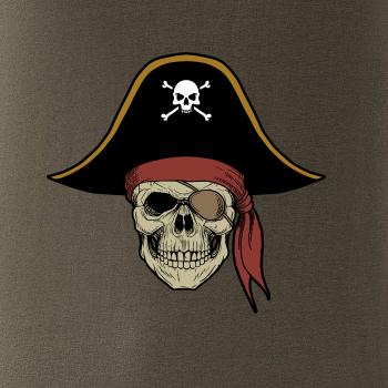 Pirátská lebka s kloboukem