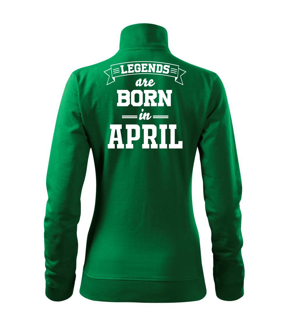 Legends are born in April - Mikina dámská Viva bez kapuce