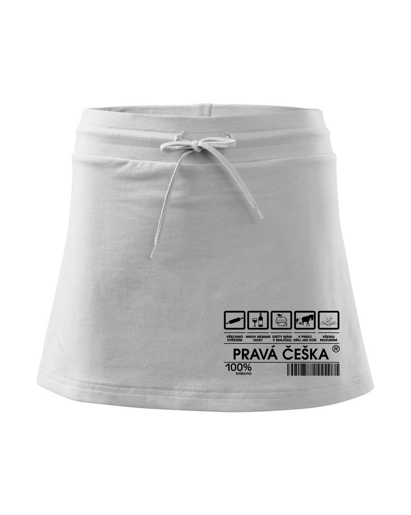 Čárový kód  - Pravá Češka - Sportovní sukně - two in one