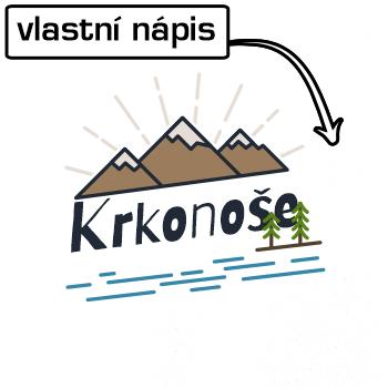Kreslené hory - vlastní nápis