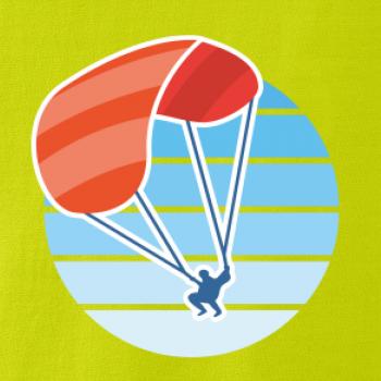 Paragliding oranžový v modrém kolečku