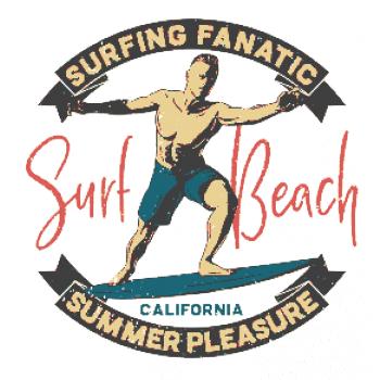 Surfing fanatic surf beach