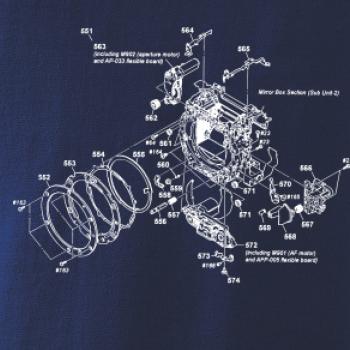 Nákres uzávěrka starý fotoaparát