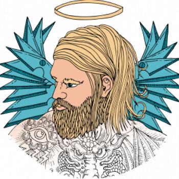 Anděl malovaný - muž (Pecka design)