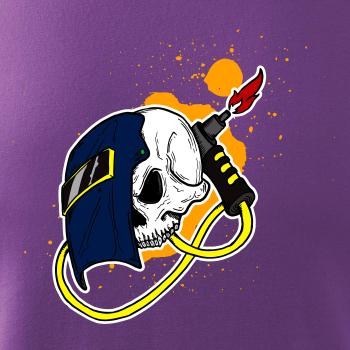 Svářeč - kreslená lebka