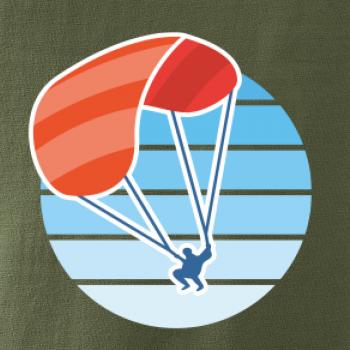 Paragliding oranžový v modrém kolečku