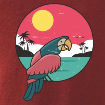 Papoušek v kruhu u moře