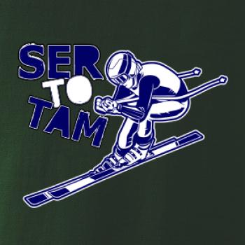 Lyžař ser to tam