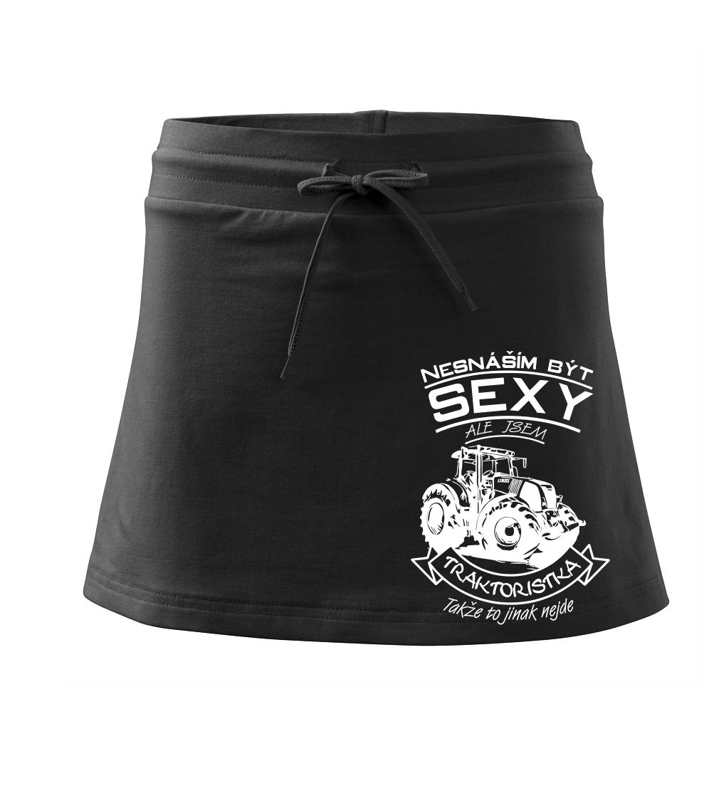 Nesnáším být sexy - Traktorista - Traktor, Traktoristka - Traktor - Sportovní sukně - two in one