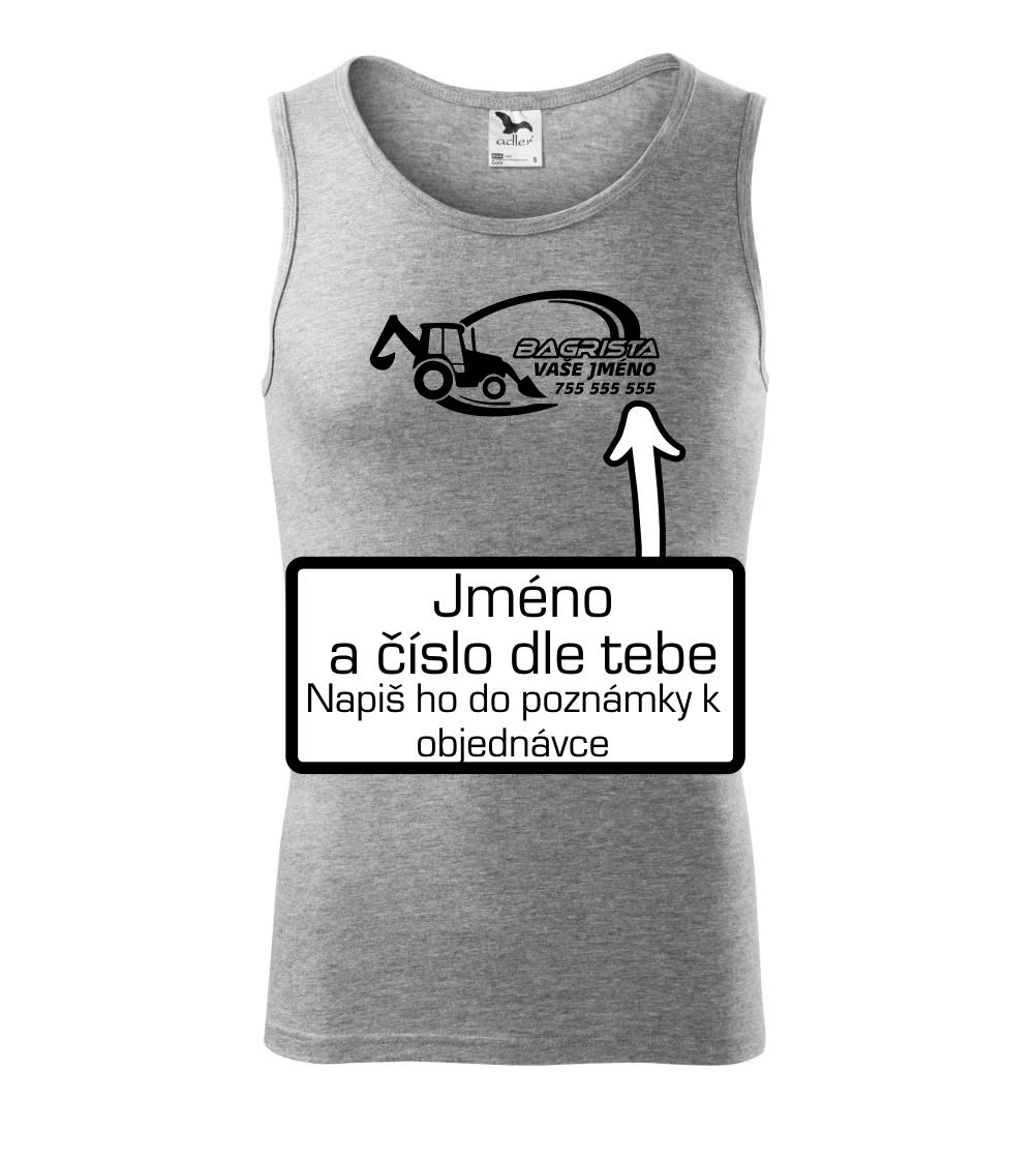 Traktorbagr - vlastní nápis a číslo